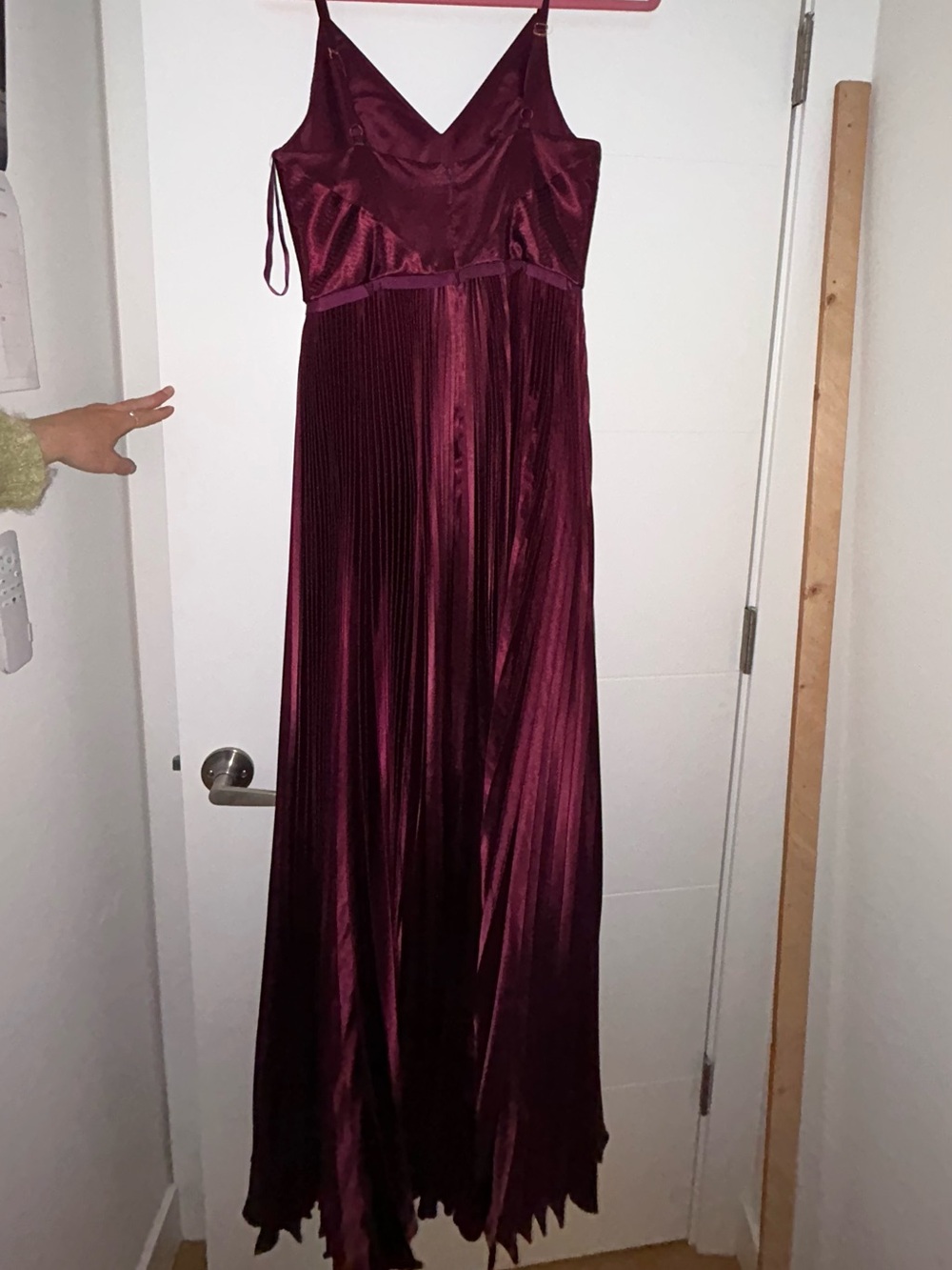 Plum Ted Baker pleated event dress